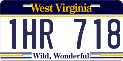 WV license plate 1HR718
