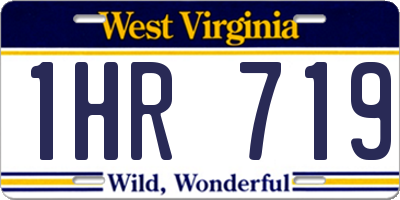 WV license plate 1HR719