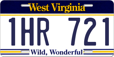 WV license plate 1HR721