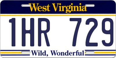 WV license plate 1HR729