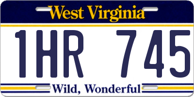 WV license plate 1HR745