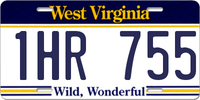 WV license plate 1HR755