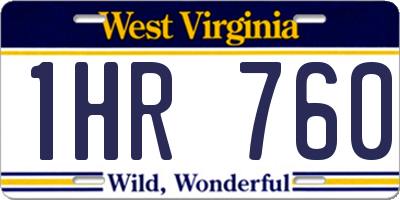WV license plate 1HR760