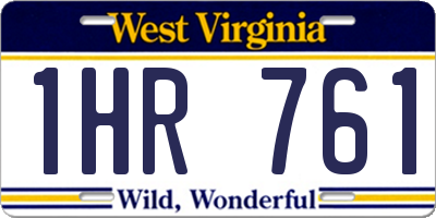 WV license plate 1HR761