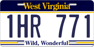 WV license plate 1HR771