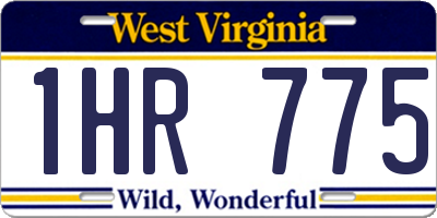 WV license plate 1HR775