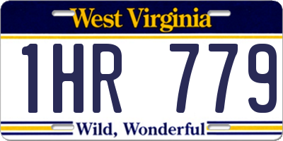 WV license plate 1HR779