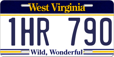 WV license plate 1HR790