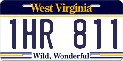 WV license plate 1HR811