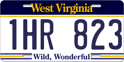 WV license plate 1HR823