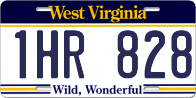 WV license plate 1HR828
