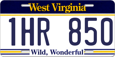 WV license plate 1HR850