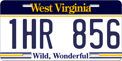 WV license plate 1HR856