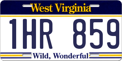 WV license plate 1HR859