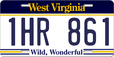 WV license plate 1HR861