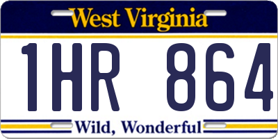 WV license plate 1HR864