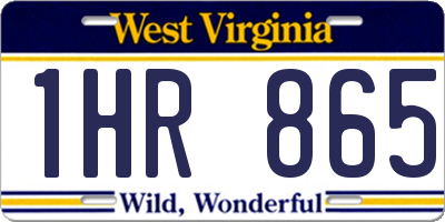 WV license plate 1HR865