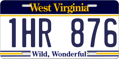 WV license plate 1HR876
