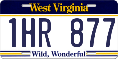 WV license plate 1HR877