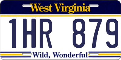 WV license plate 1HR879