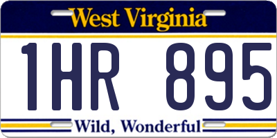 WV license plate 1HR895