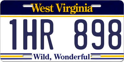 WV license plate 1HR898