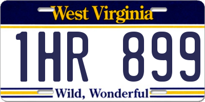 WV license plate 1HR899