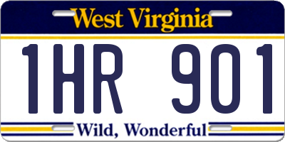 WV license plate 1HR901