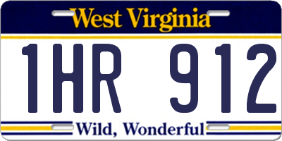 WV license plate 1HR912