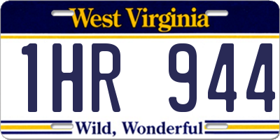 WV license plate 1HR944