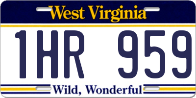 WV license plate 1HR959