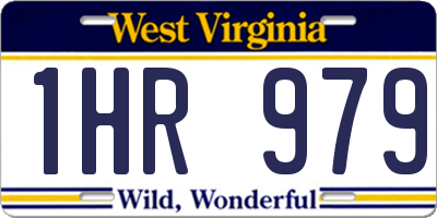 WV license plate 1HR979