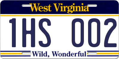 WV license plate 1HS002