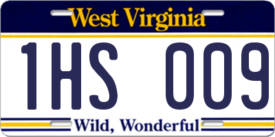 WV license plate 1HS009