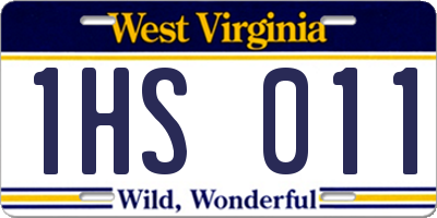 WV license plate 1HS011