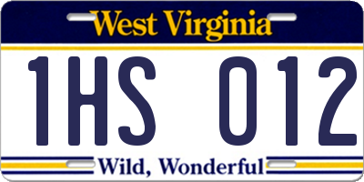 WV license plate 1HS012