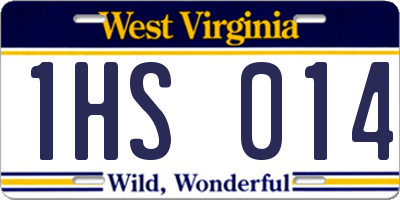 WV license plate 1HS014
