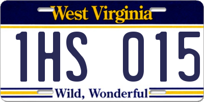 WV license plate 1HS015