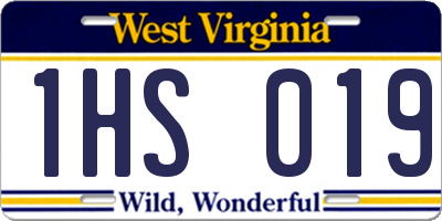 WV license plate 1HS019