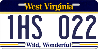 WV license plate 1HS022