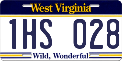 WV license plate 1HS028