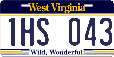 WV license plate 1HS043
