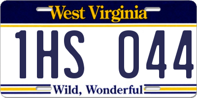 WV license plate 1HS044