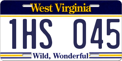 WV license plate 1HS045