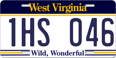 WV license plate 1HS046