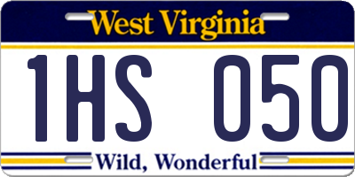 WV license plate 1HS050