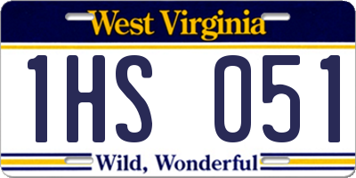 WV license plate 1HS051