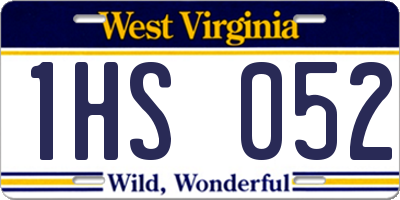 WV license plate 1HS052