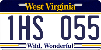 WV license plate 1HS055
