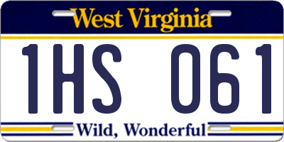 WV license plate 1HS061